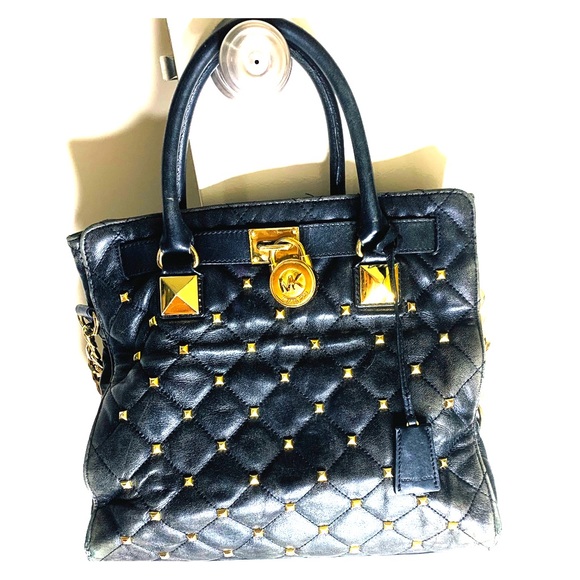 Michael Kor Holiday Edition Black Studded Hamilton - Picture 1 of 5